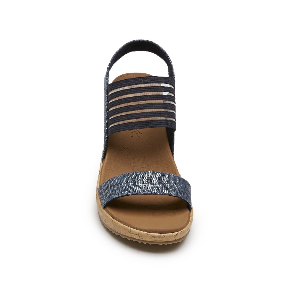 Skechers Gray and Black Wedge Sandals